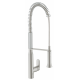 Grifo de cocina GROHE 32950DC0 K7 freg.profesional cromo mate, Cromo, Sobre encimera