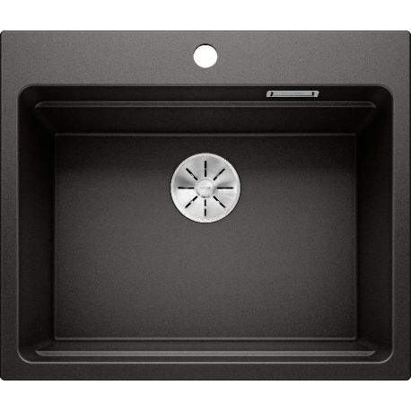 Fregadero sobre encimera BLANCO ETAGON 6BLACK 525890, Una cubeta, Negro, acabado sintético