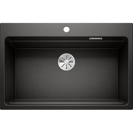 Fregadero sobre encimera BLANCO ETAGON 8 BLACK 525893, Una cubeta, Negro, acabado sintético