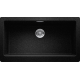 Fregadero bajo encimera BLANCO VINTERA XL 9-UF BLACK 526110, Dos cubetas, Negro, acabado sintético