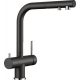 Grifo de cocina BLANCO FONTAS-S II BLACK 526158, Negro, extraibleSobre encimera