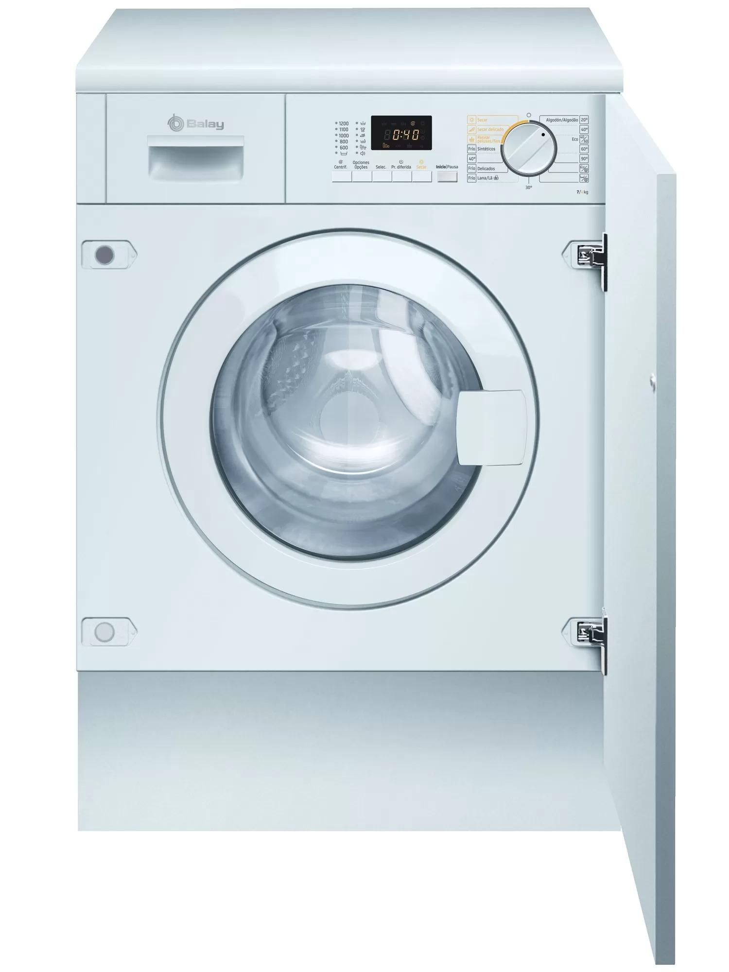 Lavadora secadora integrable BALAY 3TW773B. 7 Kg lavado 4 Kg secado. de  1200 r.p.m.. Integrable. Clase E