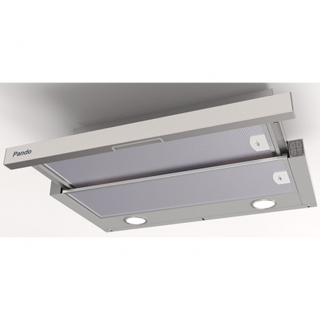 Integradas y Grupos filtrantes PANDO GR20/60 GRIS FRONTAL INOX V.700 ECS Ref 10047, 60 cm, Integrable,Clase menor B