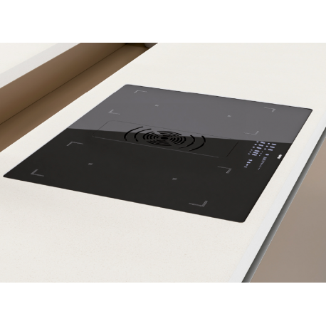Campana encimera PANDO E-391/78 V.1130 ECO PLUS + KIT FCLR-AE Ref 10065, 90 cm, negra,Clase A