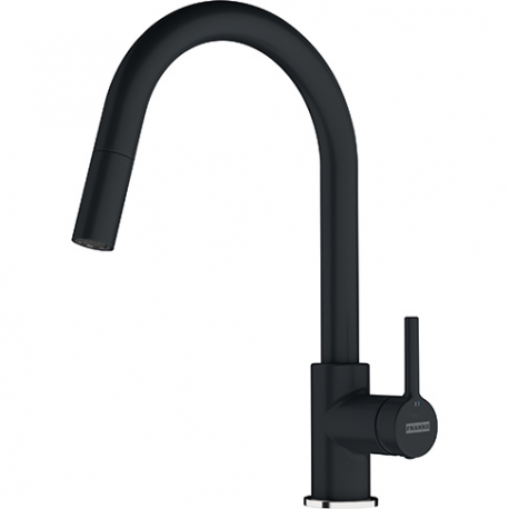 Grifo de cocina FRANKE MONOMANDO LINA PULL OUT NOZZLE LATERAL HP MB , Negro, extraible , Sobre encimera, 115.0626.053