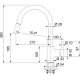 Grifo de cocina FRANKE MONOMANDO LINA PULL OUT NOZZLE LATERAL HP MB , Negro, extraible , Sobre encimera, 115.0626.053