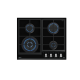 Encimera a gas TEKA EXACT FLAME GZC 64320 XBA BK NEGRO BUT (NAT) 112570191, 2 zonas, Negro, acabado biselado, Zona Gigante
