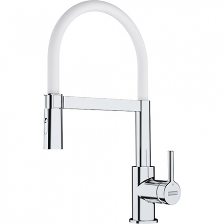 Grifo de cocina FRANKE 115.0626.088 MONOMANDO LINA SEMIPRO CROMO/BLANCO, Blanco Sobre encimera