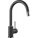 Grifo de cocina BLANCO MIDA-S ANTRACITA. 521455. Antracita. Sobre encimera
