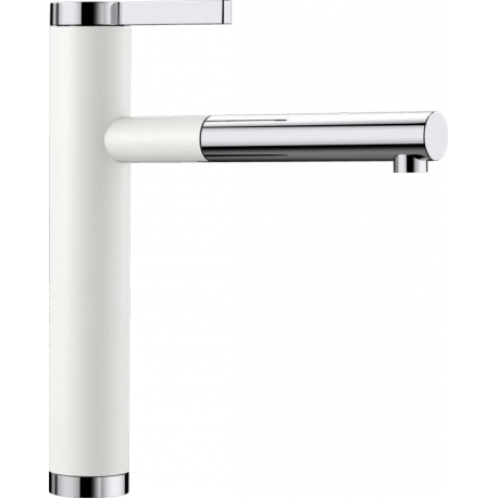 Grifo de cocina BLANCO 518441 LINEE-S BLANCO/CROMO, Blanco, extraible