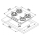 Encimera a gas FRANKE PLACA GAS CRYSTAL FHCR 604 HE BK C. 106.0374.280. 4 zonas, Negro,.