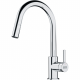 Grifo de cocina FRANKE MONOMANDO LINA J PULL OUT CROMADO. 115.0693.229. Cromo, extraible . Sobre encimera