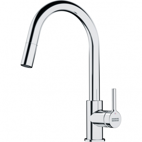 Grifo de cocina FRANKE MONOMANDO LINA J PULL OUT CROMADO. 115.0693.229. Cromo, extraible . Sobre encimera