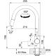 Grifo de cocina FRANKE MONOMANDO LINA J PULL OUT CROMADO. 115.0693.229. Cromo, extraible . Sobre encimera
