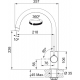 Grifo de cocina FRANKE MONOMANDO LINA XL J SWIVEL CROMOADO. 115.0693.228. Cromo. Sobre encimera