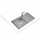 Fregadero  sobre encimera TEKA CLASSIC 1C 1E REV 3œ C/REB SF U/D. 10119013, Una cubeta, con escurridor, Inoxidable, acabado ac