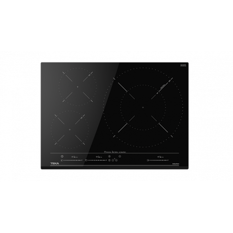 Encimera inducción TEKA IZC 53320 MSP. 112510028, 3 zonas, Negro, acabado biselado, Zona gigante