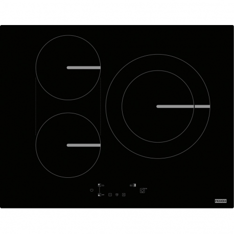 Encimera inducción FRANKE INDUCCION SMART FSM 653 I D BK , 3 zonas, Negro, Zona Gigante, 108.0606.109