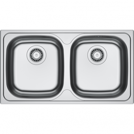 Fregadero sobre encimera FRANKE SKN 620-78 FREG SPARK. 101.0712.803. Una cubeta, Inoxidable, acabado acero. Para mueble de 80 cm