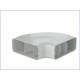 TECSY-AIR 4051006 PERFECT CLIP GRIS  150 CODO HORIZONTAL DE 90º