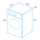 lavadora carga frontal EDESA EWF-8402WH. . 8 Kg, de 1400 r.p.m., BlancoClase E