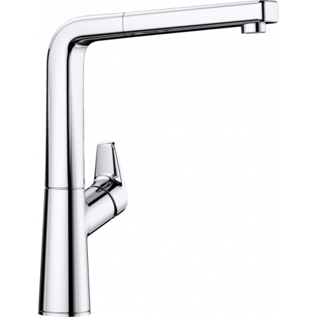 Grifo de cocina BLANCO 521277 AVONA-S CROMO, Cromo, extraible