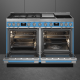 Cocina horno eléctrico SMEG CPF120IGMPT, Más de 4 zonas, Azul Zona Gigante