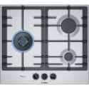 Encimera a gas BOSCH** PCC6A5B90. 3 zonas, Inoxidable. Zona Gigante