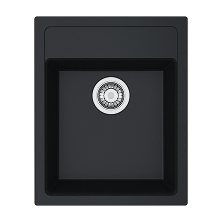 Fregadero sobre encimera FRANKE SIRIUS SID 610-40 CARBONE, Una cubeta, Negro, acabado sintético
