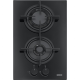 Encimera a gas  FRANKE CRYSTAL FHCR 302 2G HE BK C, 2 zonas, Negro, Zona Gigante