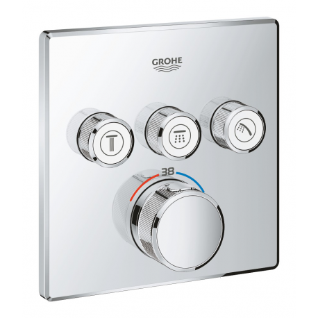 Grifo de ducha  GROHE 29126000 Termostato SmartControl 3, cuadrado, Cromo, termostatico Sistemas de ducha
