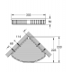 Accesorio de baño  GROHE 40663001 Bandeja jabonera de esquina (grande), Cromo Mural a pared