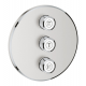 Grifo de ducha  GROHE 29122DC0 Inversor 3 llaves de paso Smartcontrol redondo supersteel, Cromo Mural a pared