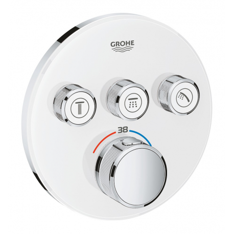 Grifo de ducha  GROHE 29904LS0 Termostato SmartControl 3, cristal blanco redondo, Blanco, termostatico Sistemas de ducha