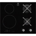 Encimera mixtas ELECTROLUX** EGD6576NOK, 4 zonas, Negro, Sin zona gigante