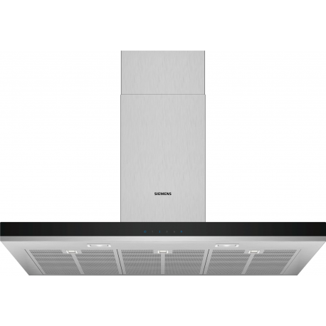 Campana decorativa SIEMENS LC97BHM50, 90 cm, Inoxidable,Clase B