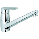 Grifo de cocina GROHE** 32941002 EUROPLUS FREG.CAÑO BAJO FIJO GIRATOR, Cromo, Sobre encimera