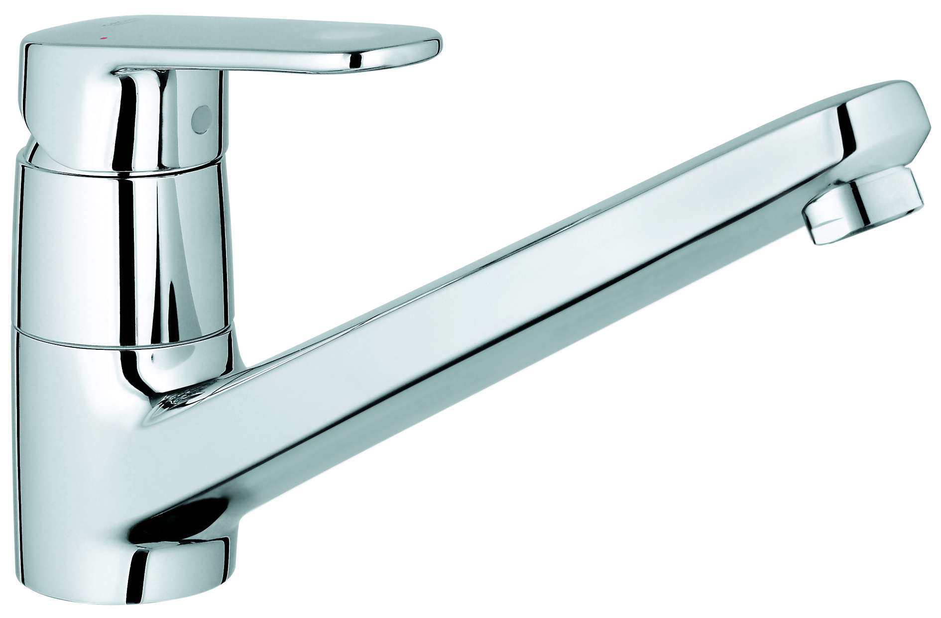 Grifo de cocina GROHE** 32941002 EUROPLUS FREG.CAÑO BAJO FIJO GIRATOR,  Cromo, Sobre encimera