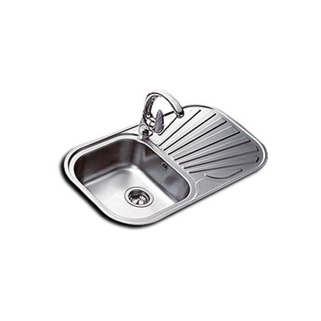Fregadero sobre encimera TEKA STYLO 1C 1E DCHA 1ØIDABLE, Una cubeta, Inoxidable, acabado acero