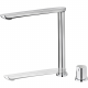 Grifo de cocina TEKA BAJO VENTANA FO 985, Cromo, Sobre encimera
