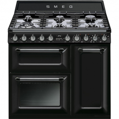 Cocina horno eléctrico SMEG TR93BL. Más de 4 zonas. Negro Clase A