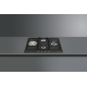 Encimera a gas SMEG kitchen SR764AO, 4 zonas, Antracita, Zona Gigante