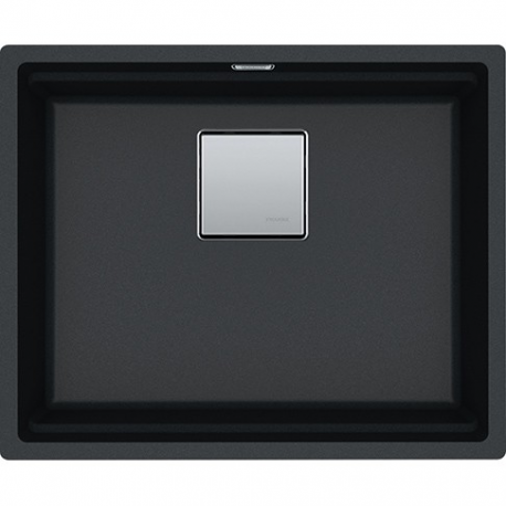 Fregadero bajo encimera FRANKE KNG 110-52 3 1/2" ONYX, Una cubeta, Negro, acabado sintético, mueble de 45 cm