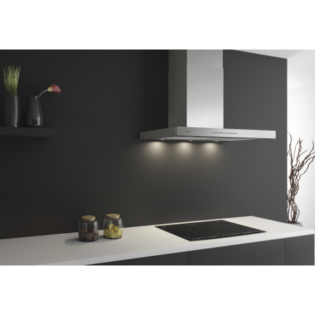 Campana decorativa PANDO P-825/90 IX 850 SEC, 90 cm, Inoxidable, Clase A