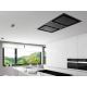 Campana de techo  PANDO  E-250/130 NE V.1130 ECO PLUS , 90 cm, Negro, Clase A