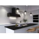 Campana decorativa  PANDO  P-2010/120 NE MATE 850 , 90 cm, Negro, Clase A+