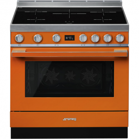 Cocina con horno eléctrico SMEG CPF9IPOR, Más de 4 zonas, Naranja Clase A+