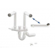 Accesorio para fregadero  BLANCO 225087 CONEXIÓN ENTRE 2 CUBETAS DE 3 ½" O 1 DE 3 ½" Y 1 DE 1 ½"