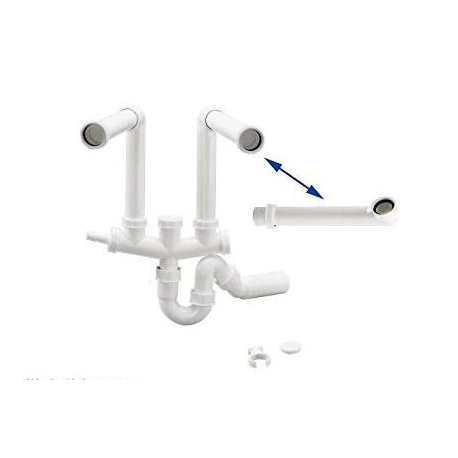 Accesorio para fregadero  BLANCO 225087 CONEXIÓN ENTRE 2 CUBETAS DE 3 ½" O 1 DE 3 ½" Y 1 DE 1 ½"