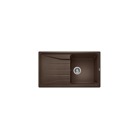 Fregadero sobre encimera BLANCO 519679 SONA 5S PDUR2 CAFÉ, Una cubeta, con escurridor, Color especial, acabado sintético